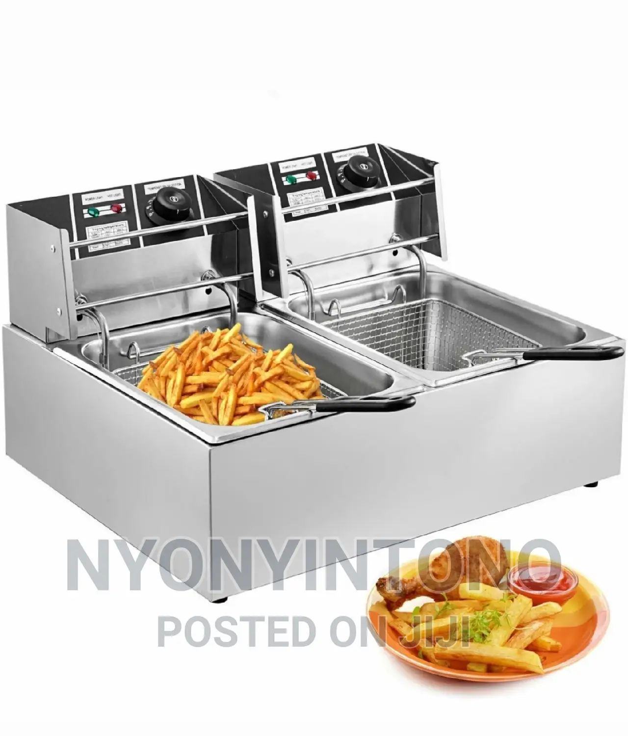 6L + 6L Commercial Deep Fryer With 2years Warranty