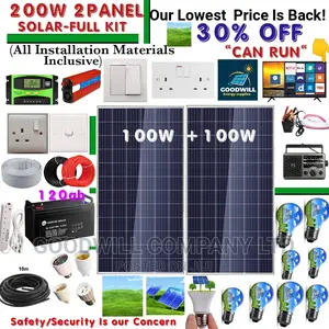 200w Solar System Full Kit / 200w German Solar Kit