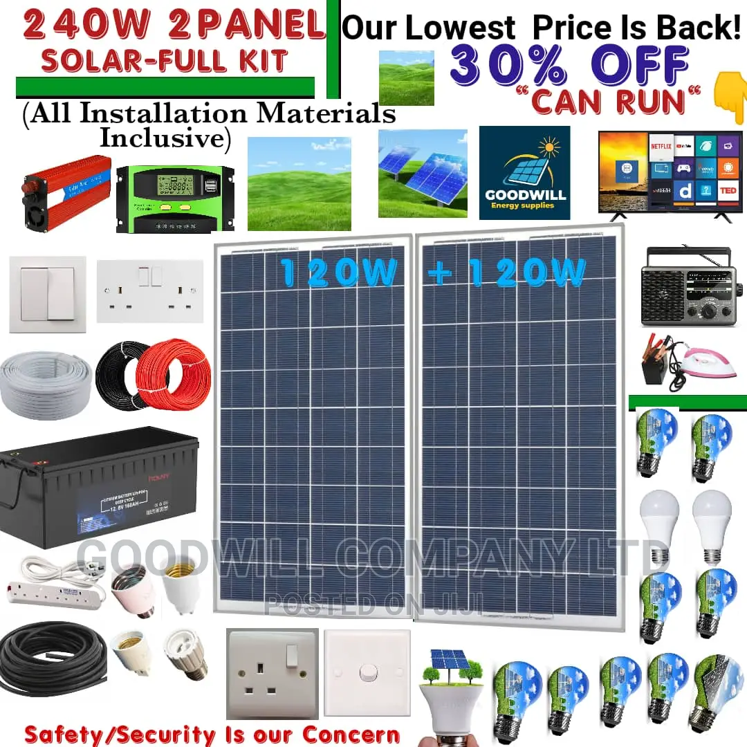 240w Solar System Full Kit / 240w German Solar Kit