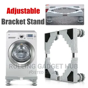 Adjustable Washing Machine and Fridge Stand 56*56cm,Black