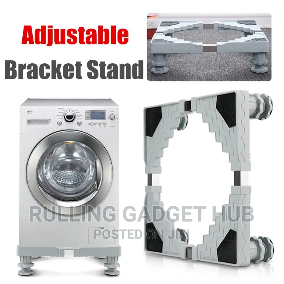 Adjustable Washing Machine and Fridge Stand 56*56cm,Black