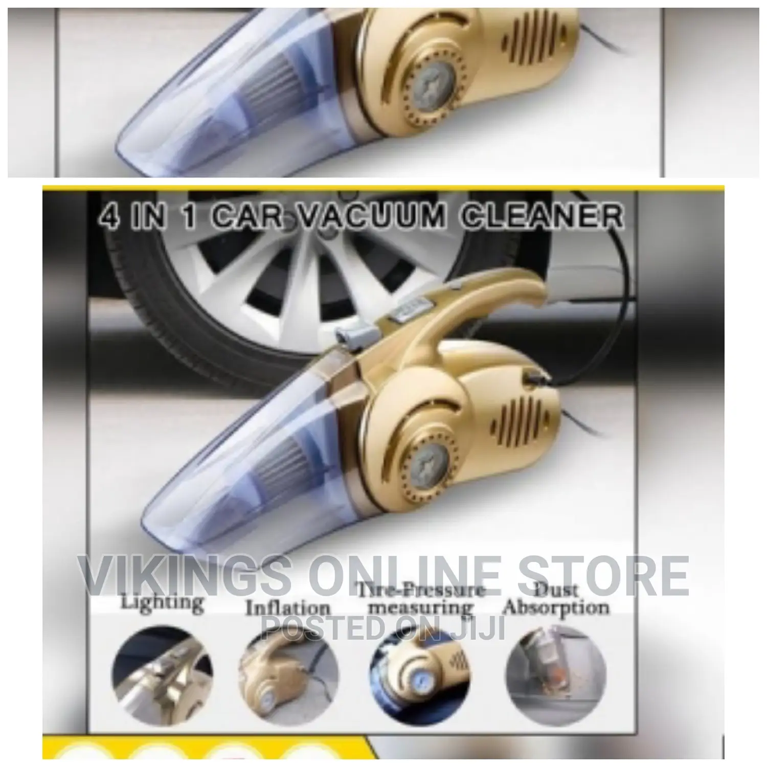 4 in 1 Car Vacuum Cleaner With Tire Inflator