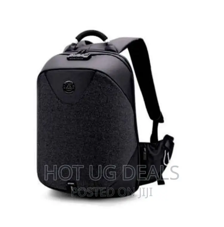 Waterproof Laptop Bag With USB Port - Black