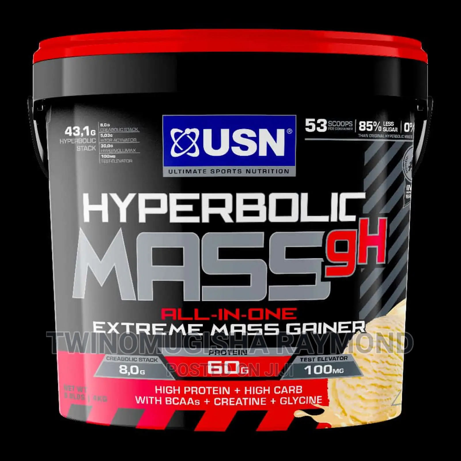 Hyperbolic Mass For Mass Gainer (4kgs - 53 Scoops )
