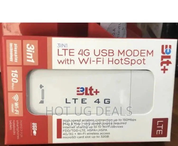 Bolt 4G LTE BVOT USB Modem With Wi-Fi Hotspot - White/Red