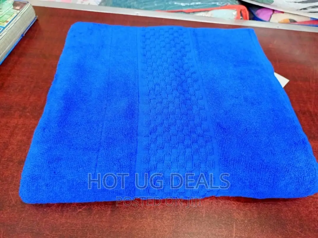 Sherry Large Size 100% Cotton Egyptian Bath Towel- Blue