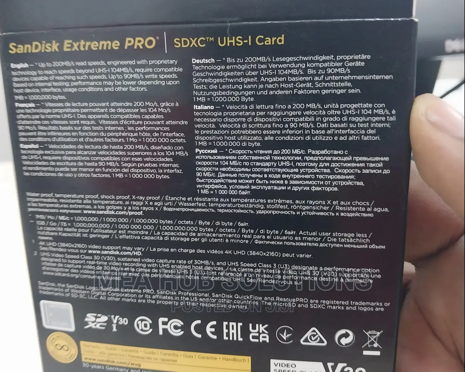 64gb Sandisk Extreme Pro Sd Card For Camera
