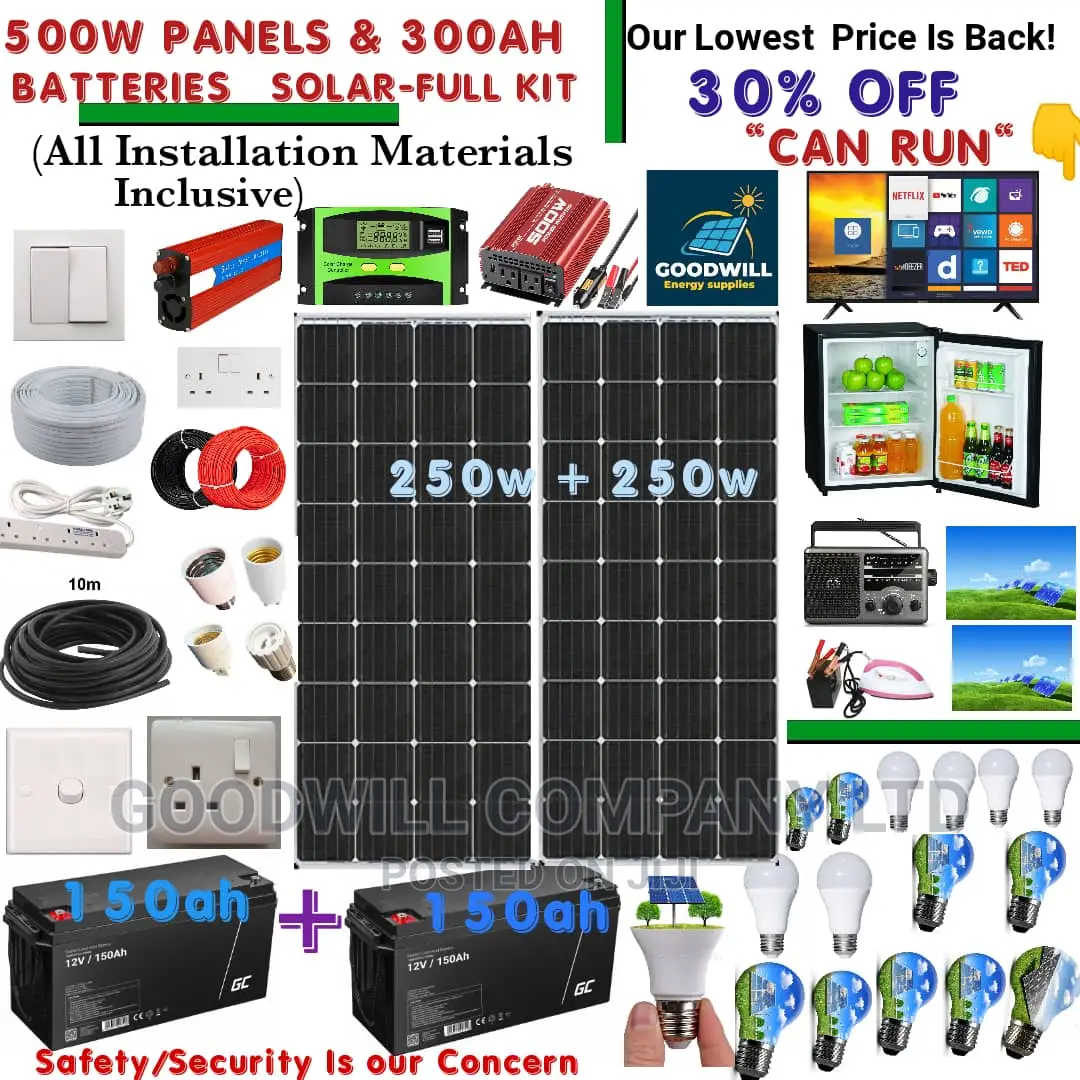 500w Solar System Full Kit / 500w German Solar Kit