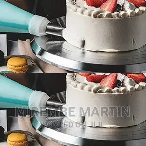 Metallic Portable Round Cake Stand