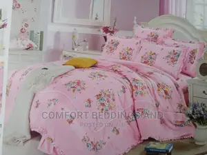 Cotton Duvet Cover Set Pink