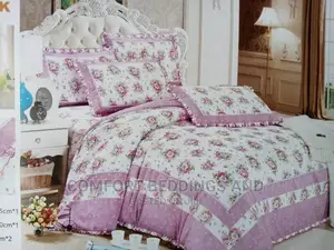 Cotton Duvet Cover Set Purple