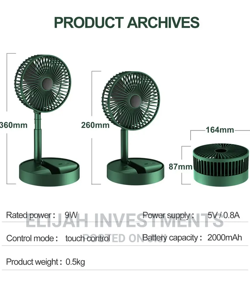 Rechargeable Mini Foldable Fan