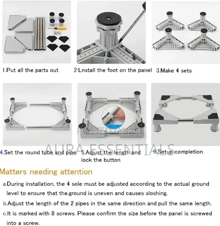 Multifunctional Adjustable Movable Stand for Appliances