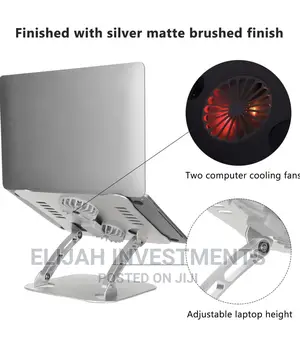 Aluminum a Laptop Stand With 2 Cooling Fans