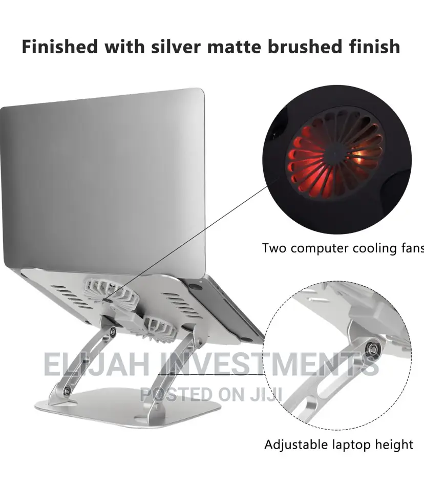 Aluminum a Laptop Stand With 2 Cooling Fans