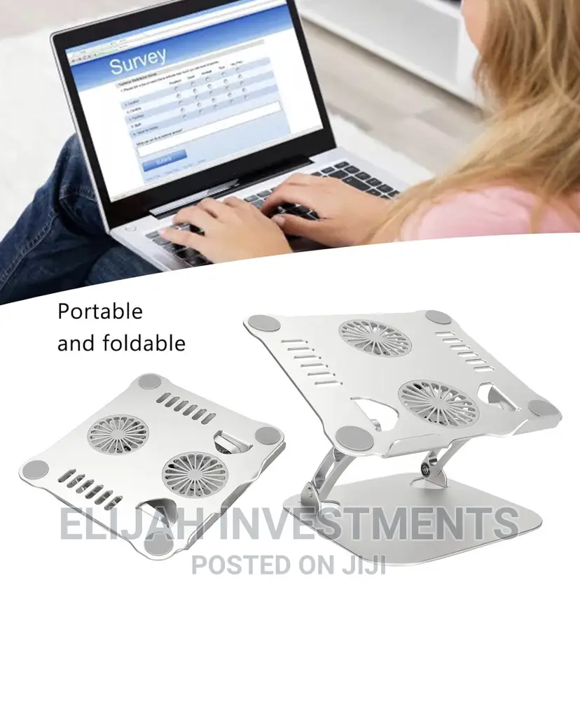 Aluminum a Laptop Stand With 2 Cooling Fans