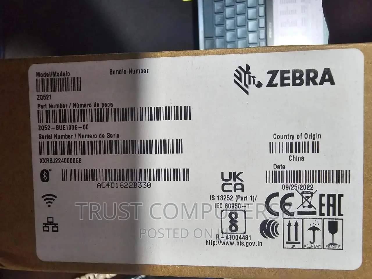 Zebra ZQ521 Receipt Portable Printer With Bag