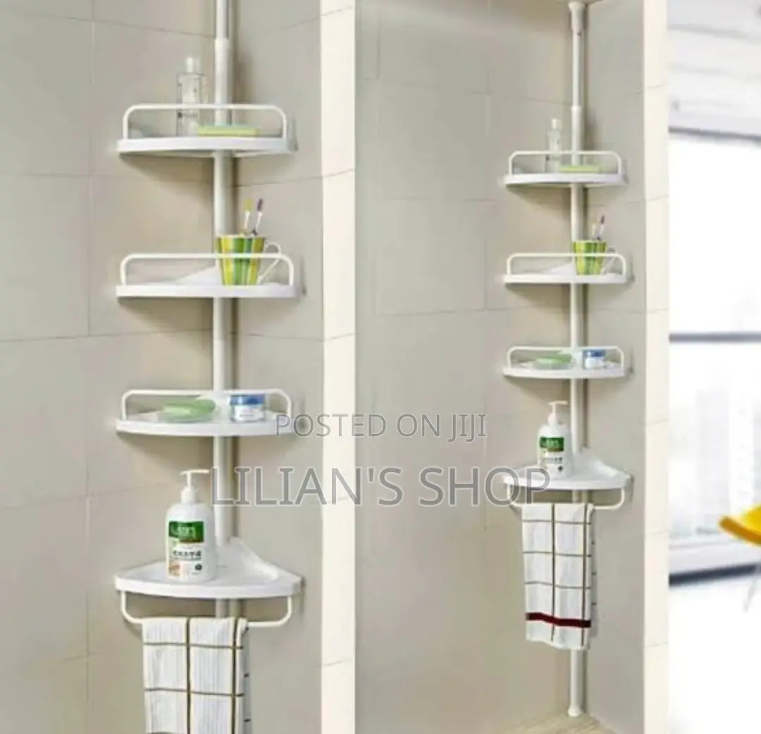 4 Tier Bathroom Corner Shelf -White