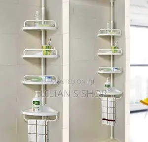 4 Tier Bathroom Corner Shelf -White