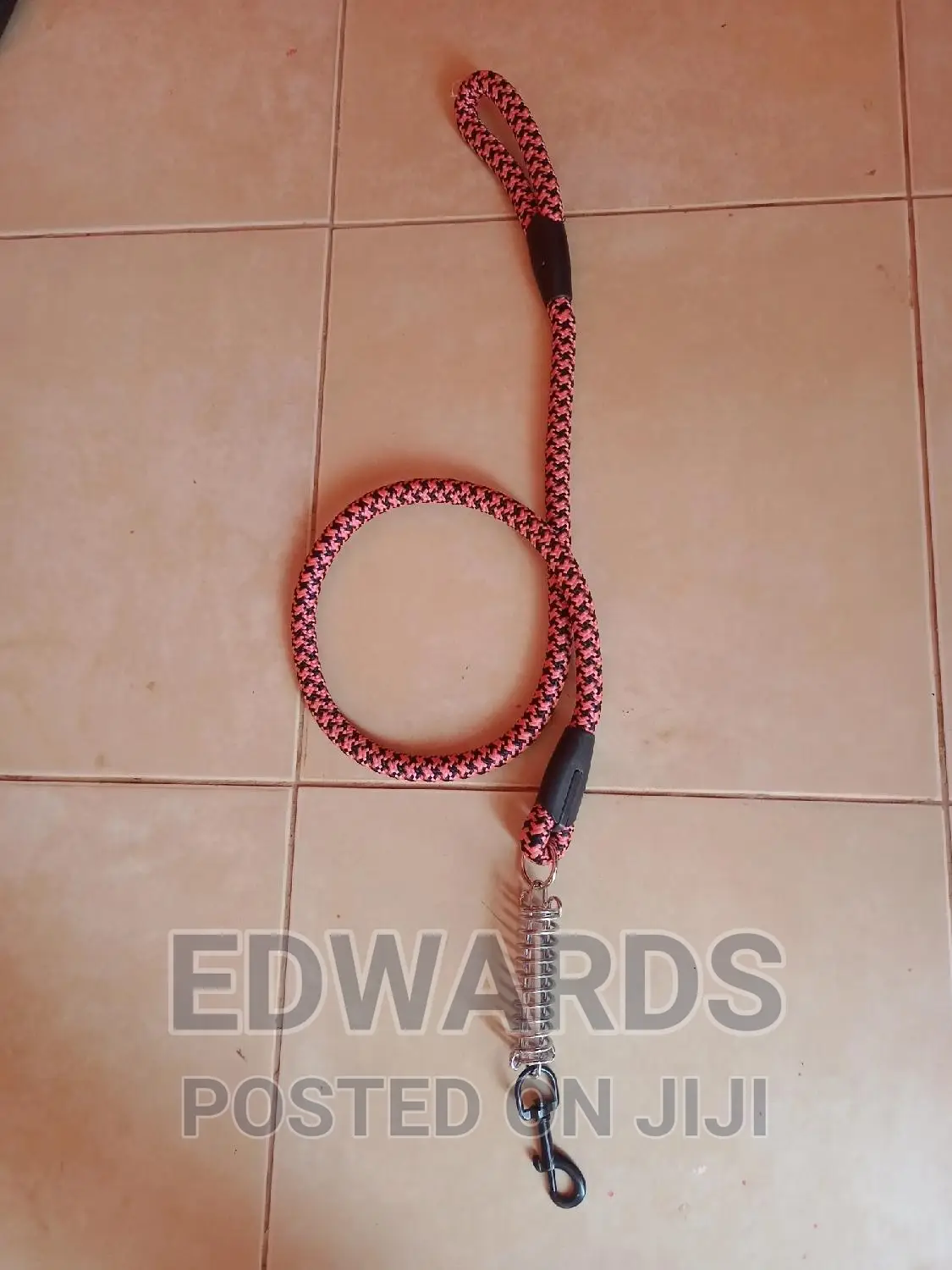 Pink Dog Leash With Spring