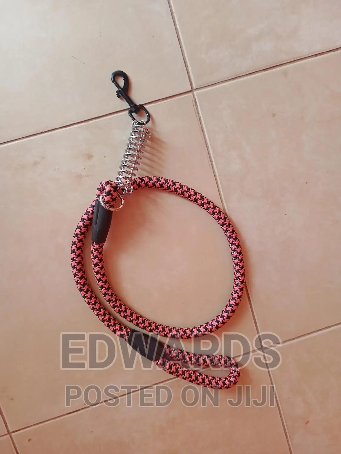 Pink Dog Leash With Spring