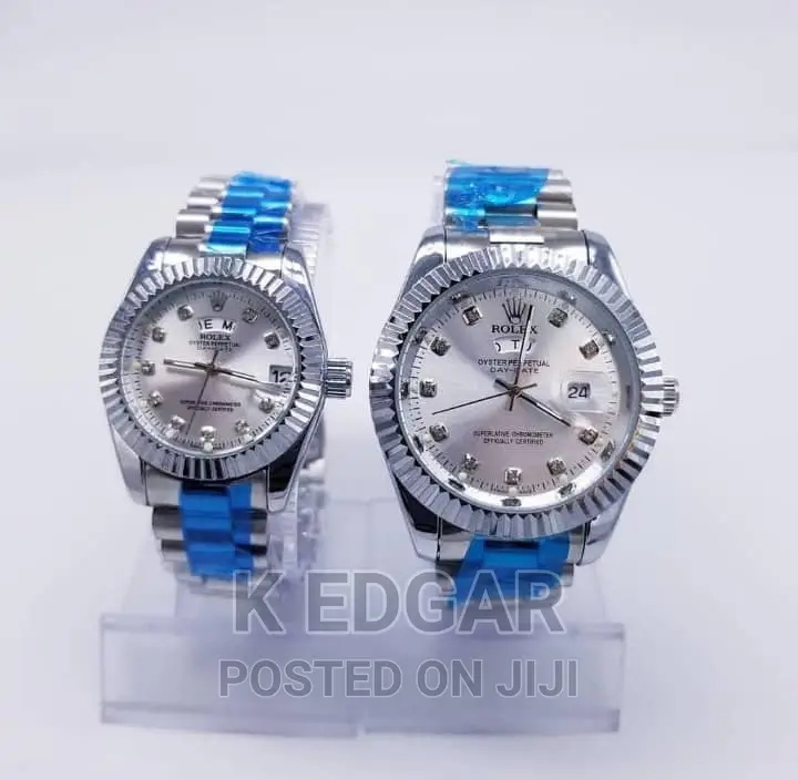 Silver Rolex Couple Watches
