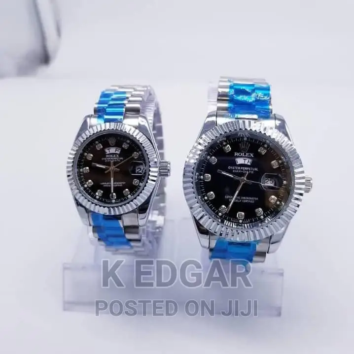 Pair of Silver Rolex Couple Watches