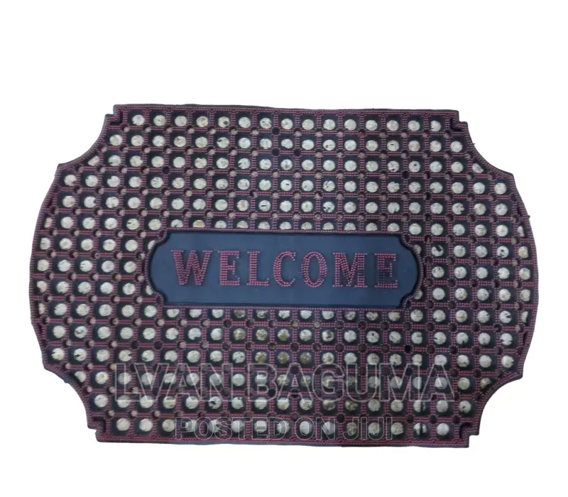 Welcome Rubber Door Mat - Big Size 3ft X 1.5ft