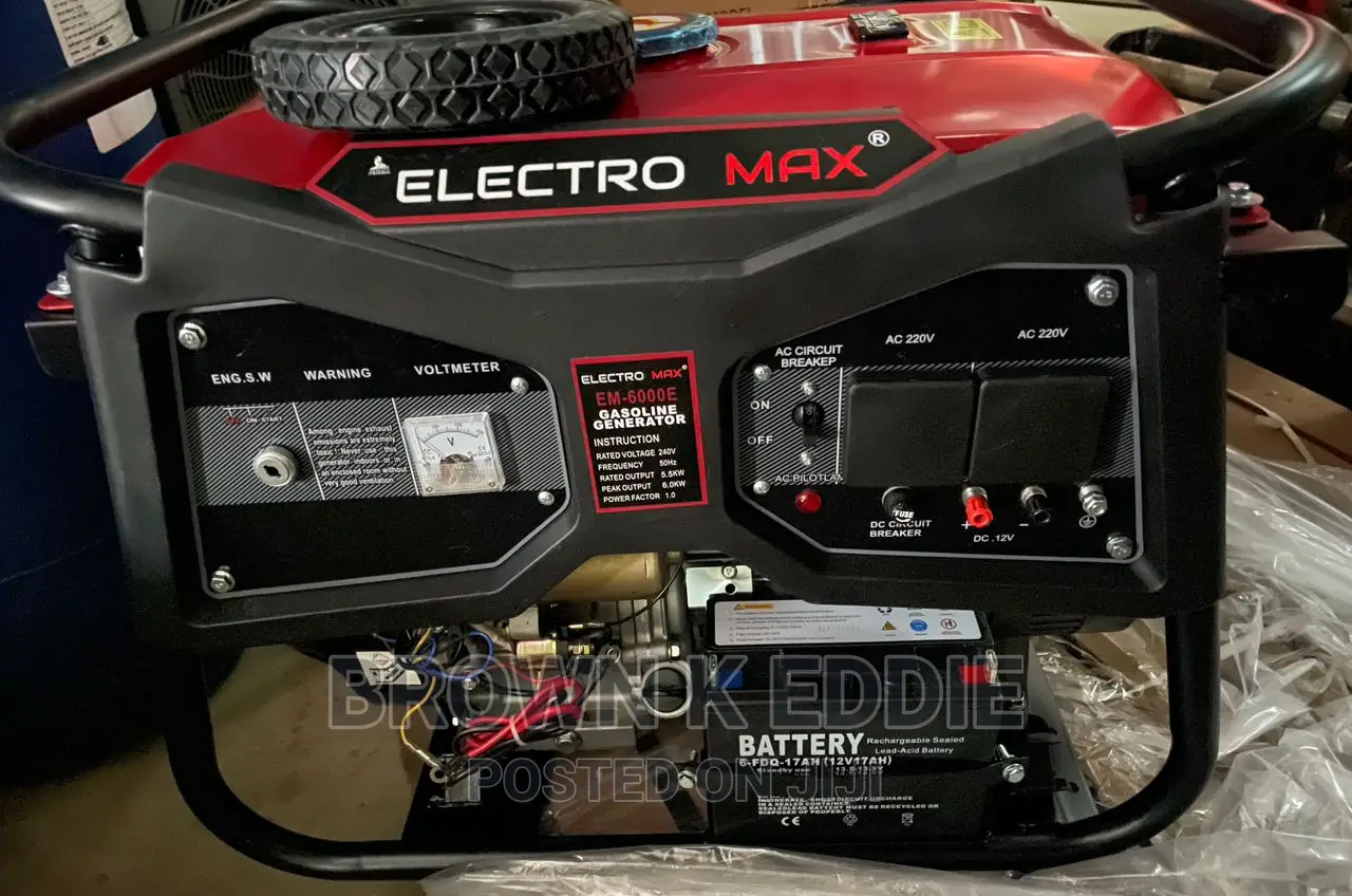 Electro Max 6kva Petrol Generator With Keystart Engine A