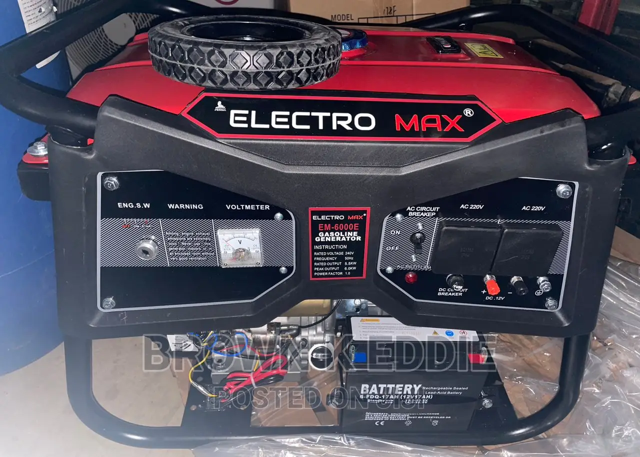 Electro Max 6kva Petrol Generator With Keystart Engine A