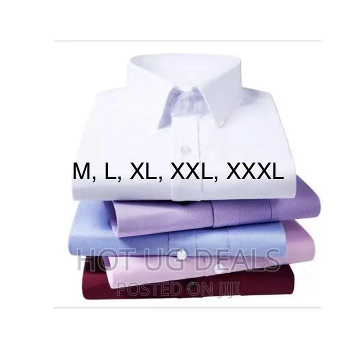 Men's Cotton Office Shirts Long Sleeve ,5 Pieces -Multicolor