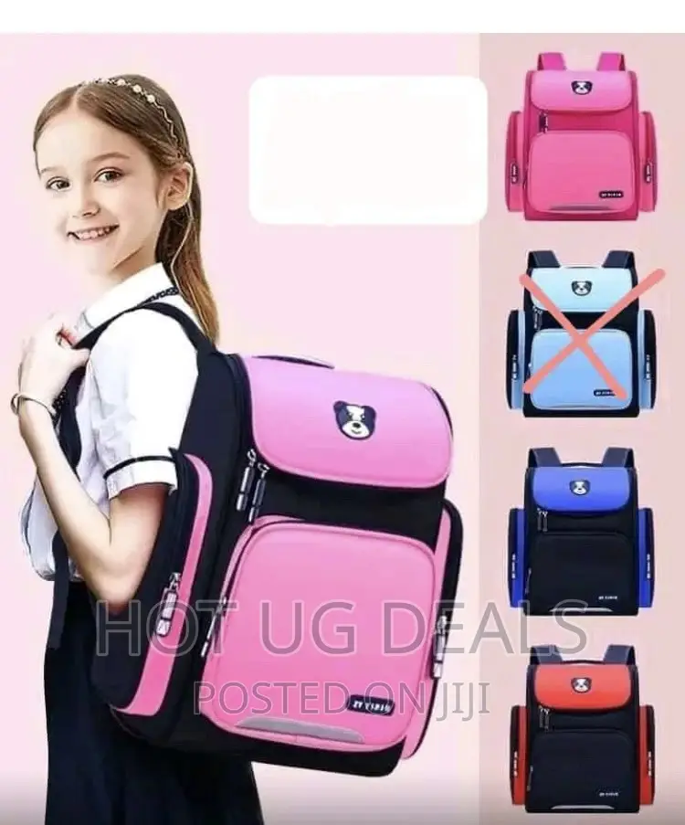 Children Waterproof School Backpack Bag- Pink