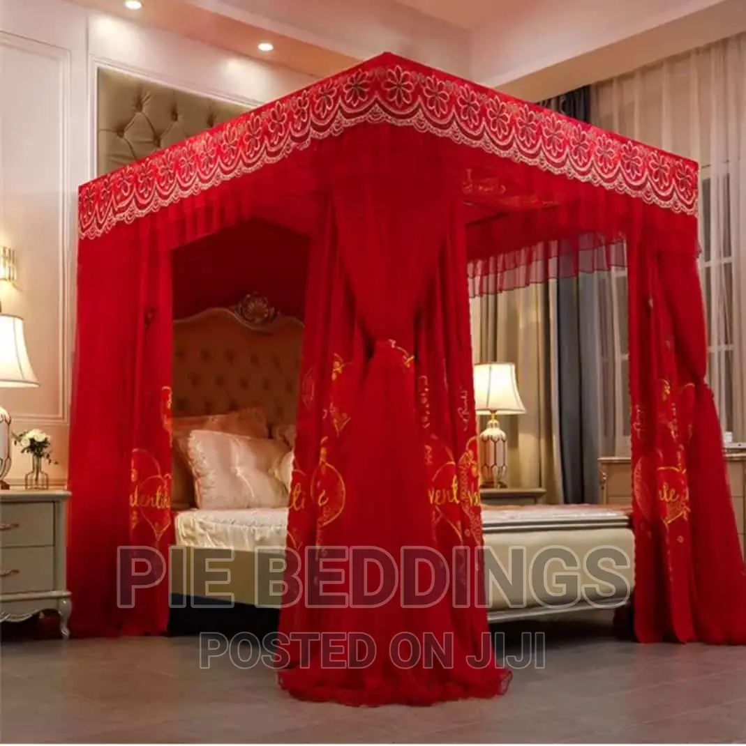 Luxury Mosquito Net With 4 Stands and Curtains
