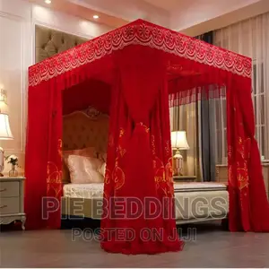 Luxury Mosquito Net With 4 Stands and Curtains