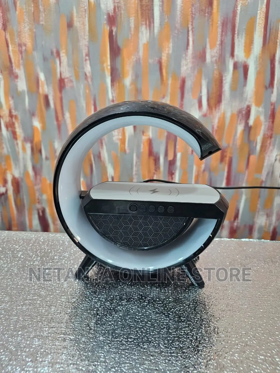 Bluetooth Speaker With Led Light and Wireless Charger