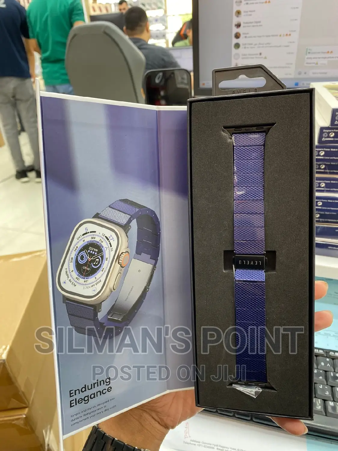 Levelo Fusion Blue Strap for Apple Watch 45 and 49mm