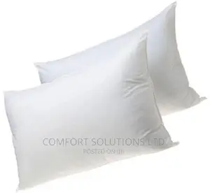 Bed Pillows, White, Zipped, 40x60cm (Pair)