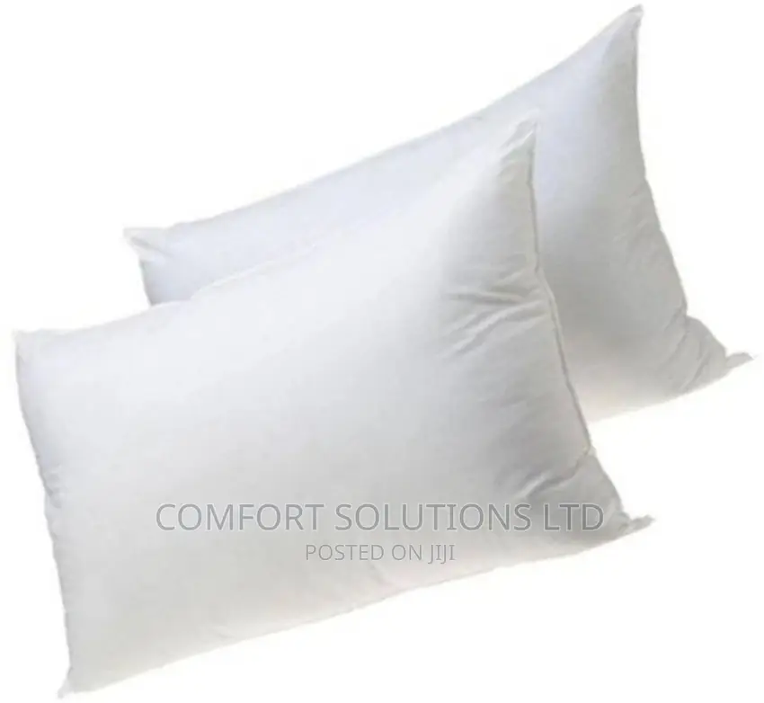 Bed Pillows, White, Zipped, 40x60cm (Pair)