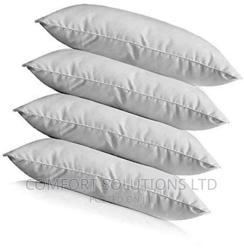 Bed Pillows, White, Zipped, 40x60cm (Pair)