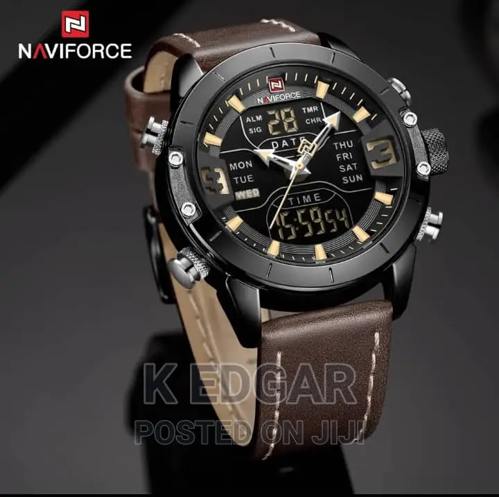 Brown Original Leather Naviforce Watch