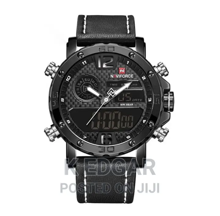 Black Water Resistant Naviforce Watch