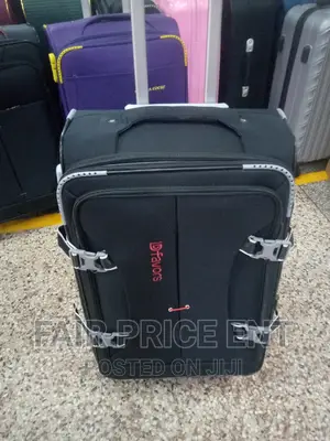 Original Cloth Suitcases. Medium Size.(;Black)