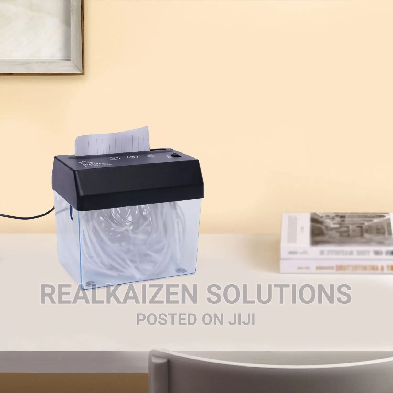 Portable USB Battery Powered Mini Strip Cut Paper Shredder