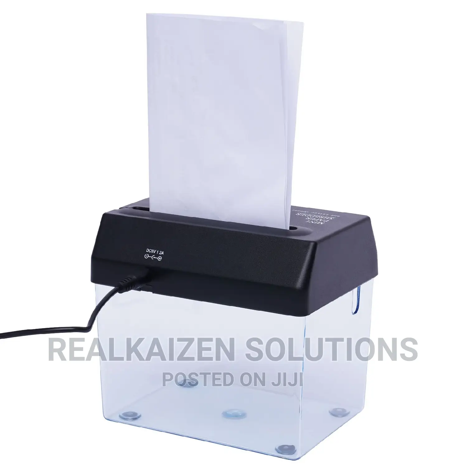 Portable USB Battery Powered Mini Strip Cut Paper Shredder