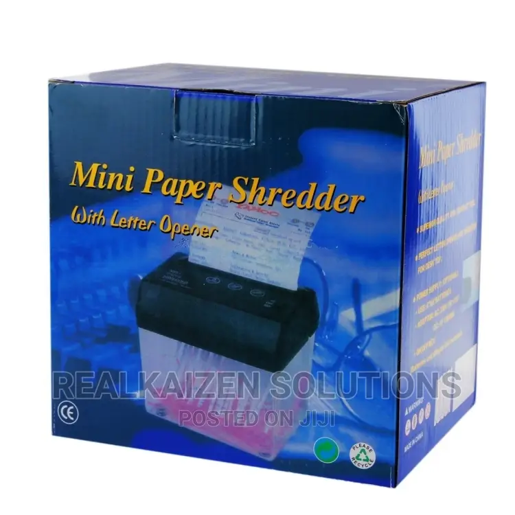 Portable USB Battery Powered Mini Strip Cut Paper Shredder