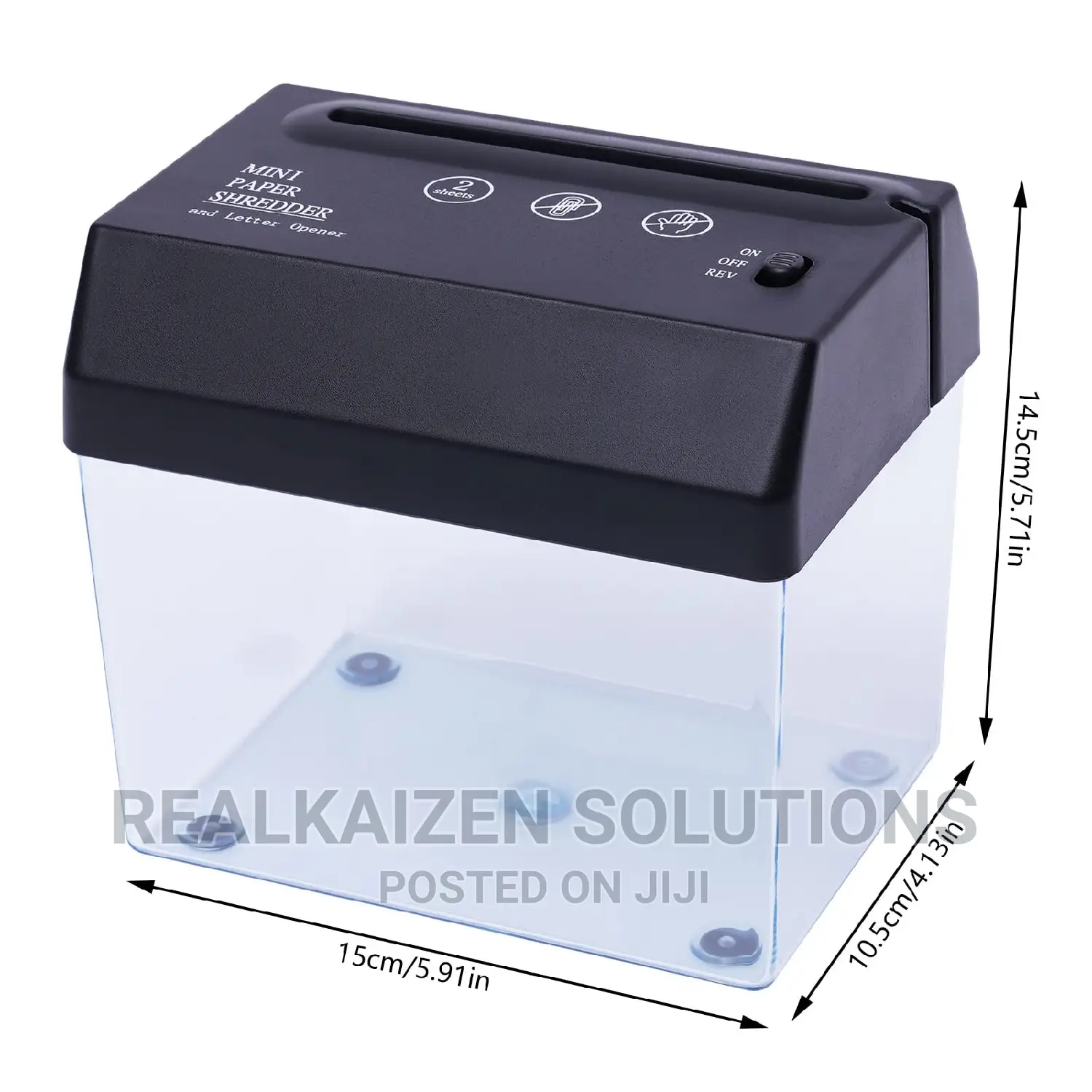 Portable USB Battery Powered Mini Strip Cut Paper Shredder