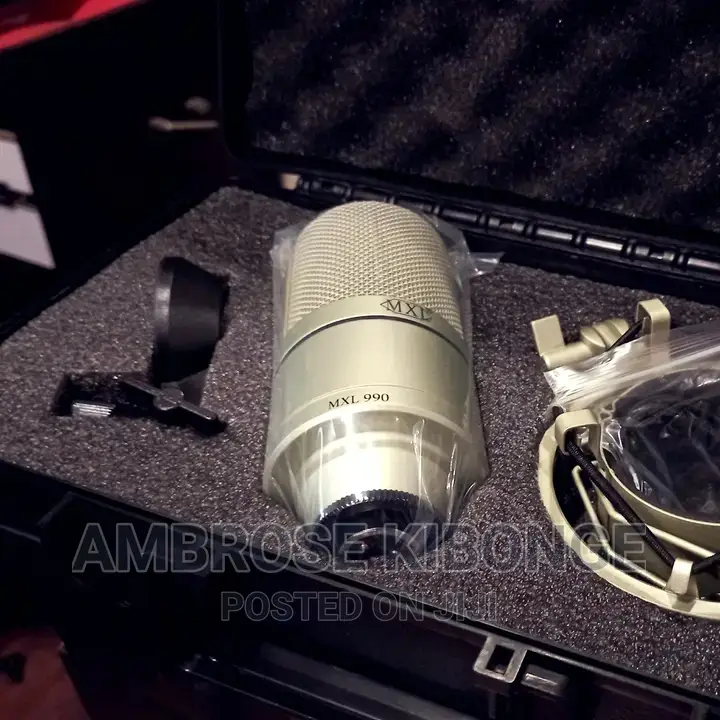 Original MXL990 Gold Sputtered Condenser Studio Microphone.