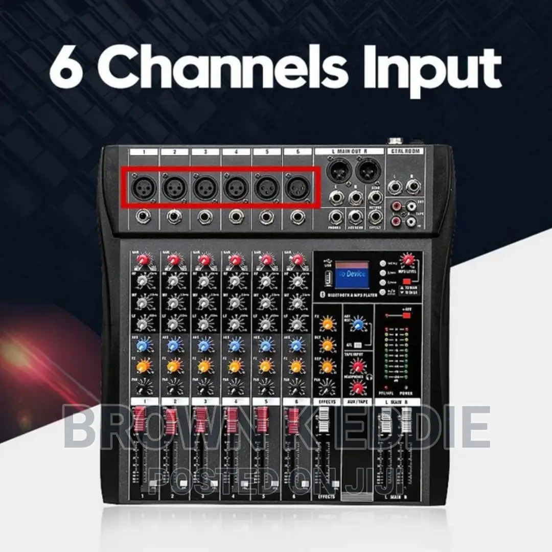 6-Channel Professional Mixer Computer Stage Recording