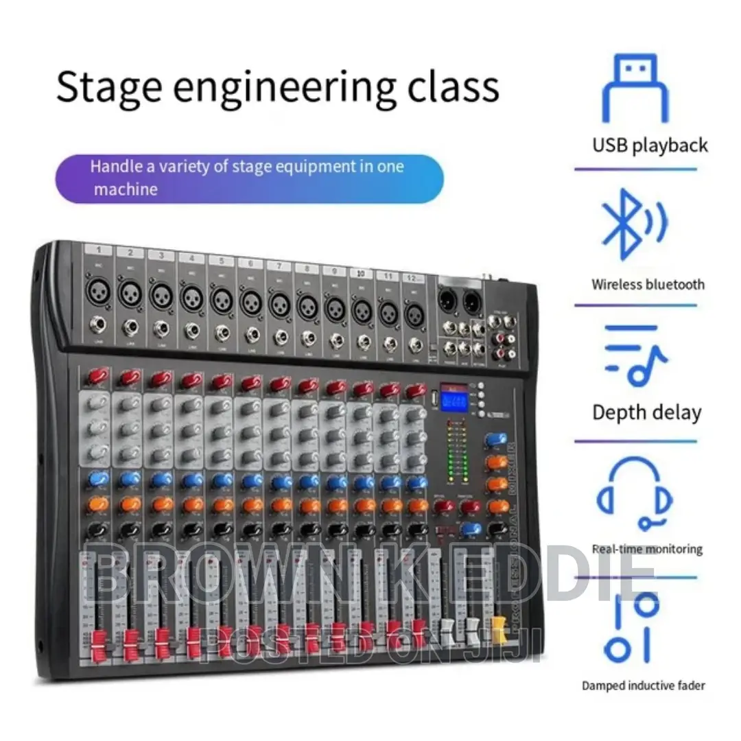 Professional 12-Way Bluetooth Mixer