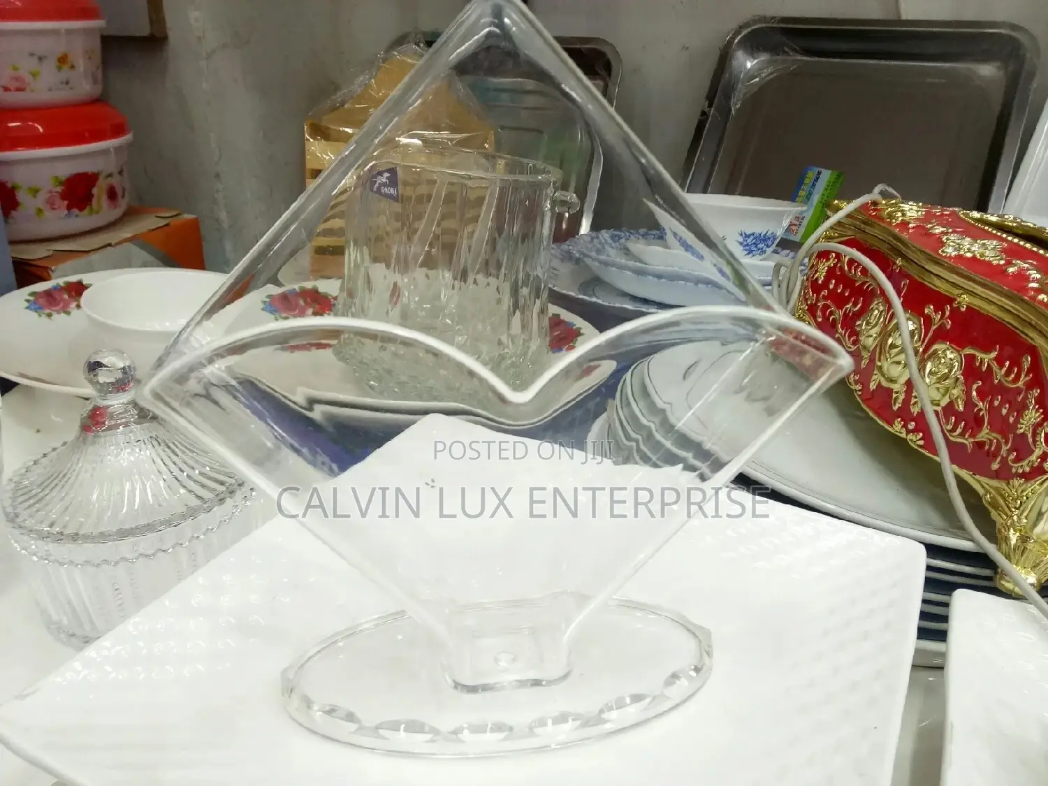 Napkin/Serviette Holder Transparent Clear Melamine (Acrylic)